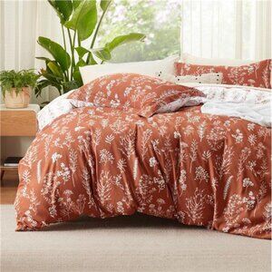 Duvet Cover Size - Reversible Terracotta King Duvet Cover Set with
